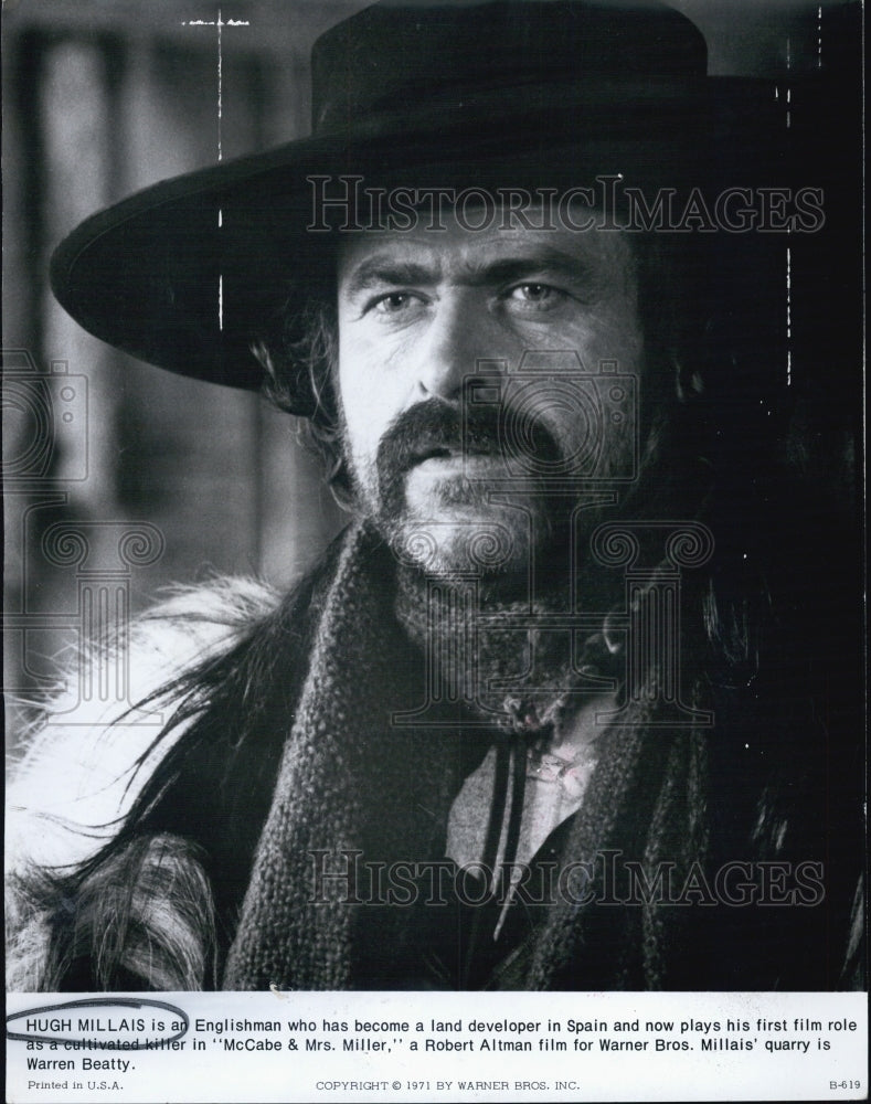 1971 Press Photo Hugh Millais in &quot;McCabe &amp; Mrs Miller&quot; - Historic Images