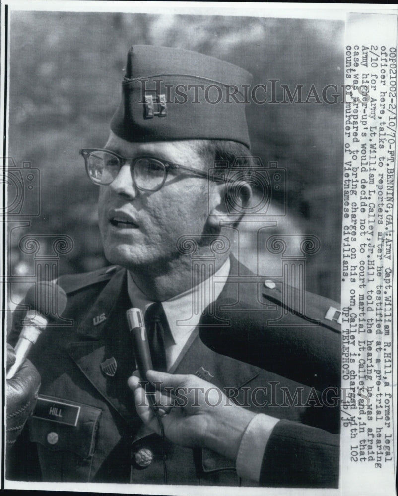 1970 Army Captain William R Hill, Former Legal Officer - Historic Images