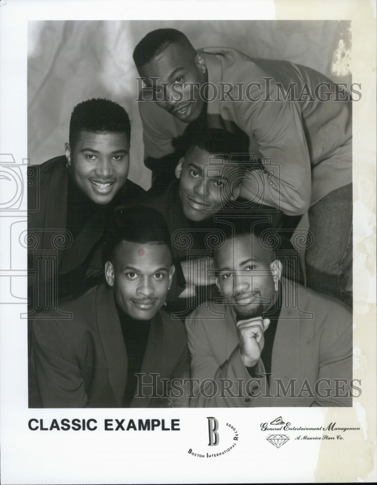 Press Photo Classic Example Music Group Signed With Boston International Records - Historic Images