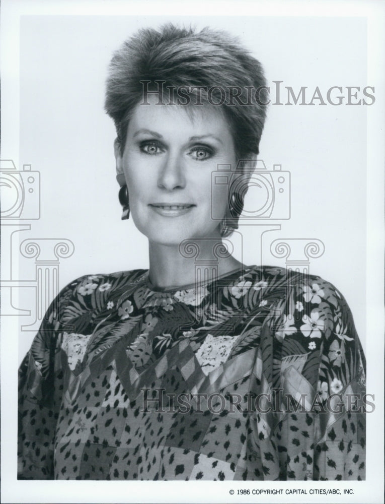 1986 Press Photo Actress Susan Clark Appears In ABC Television Series Webster - Historic Images