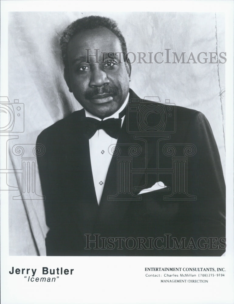 Press Photo Jerry Butler Iceman Singer Musician - Historic Images