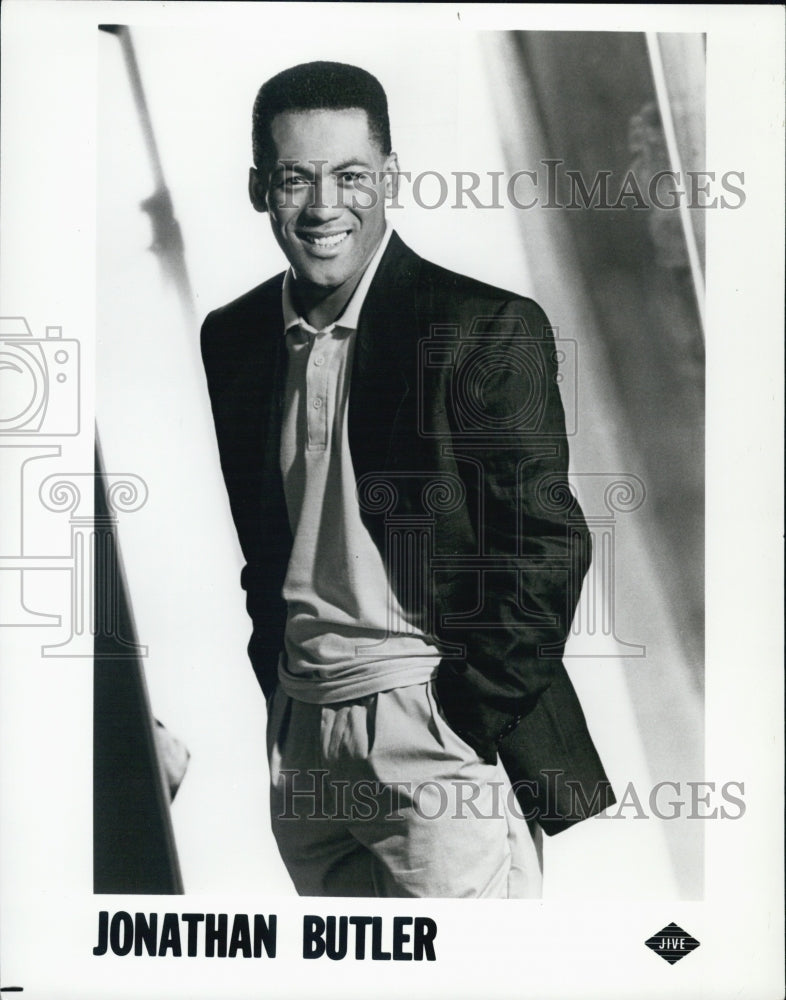 Press Photo Jonathan Butler R&B Jazz Fusion Singer Musician For Jive Records - Historic Images