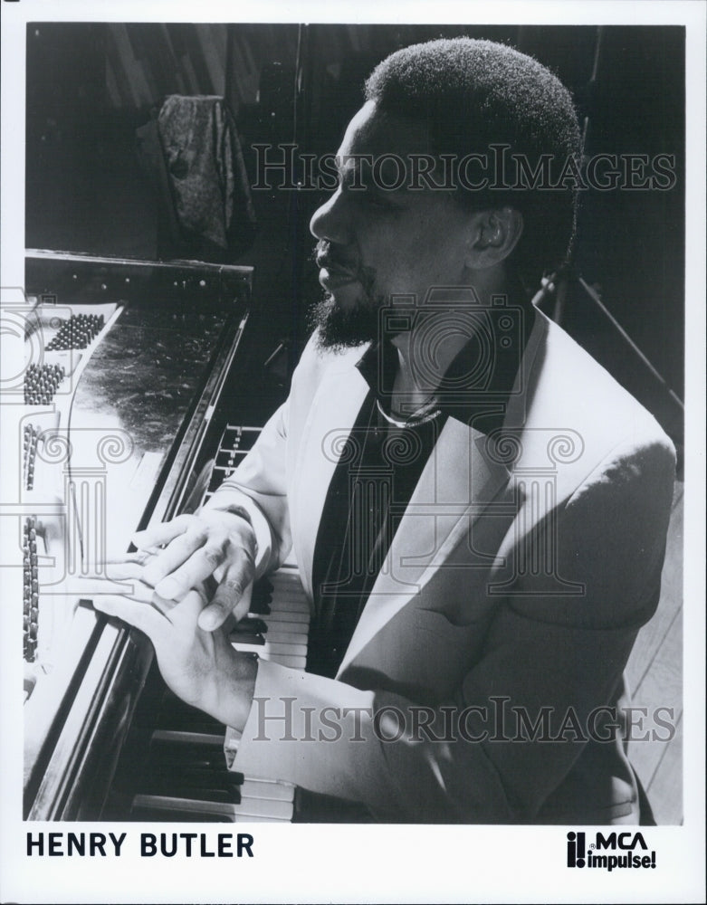 Press Photo Henry Butler Jazz Music Pianist Signed With MCA Impulse Records - Historic Images