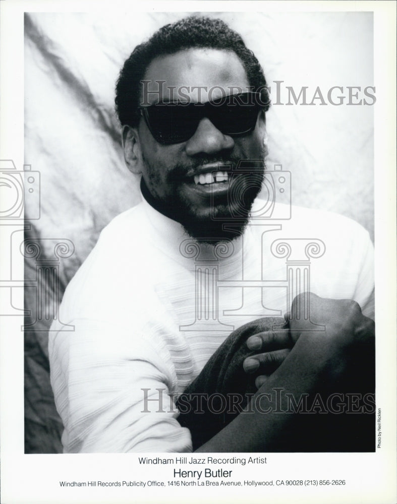 Press Photo Henry Butler Jazz Pianist And Windham Hill Jazz Recording Artist - Historic Images