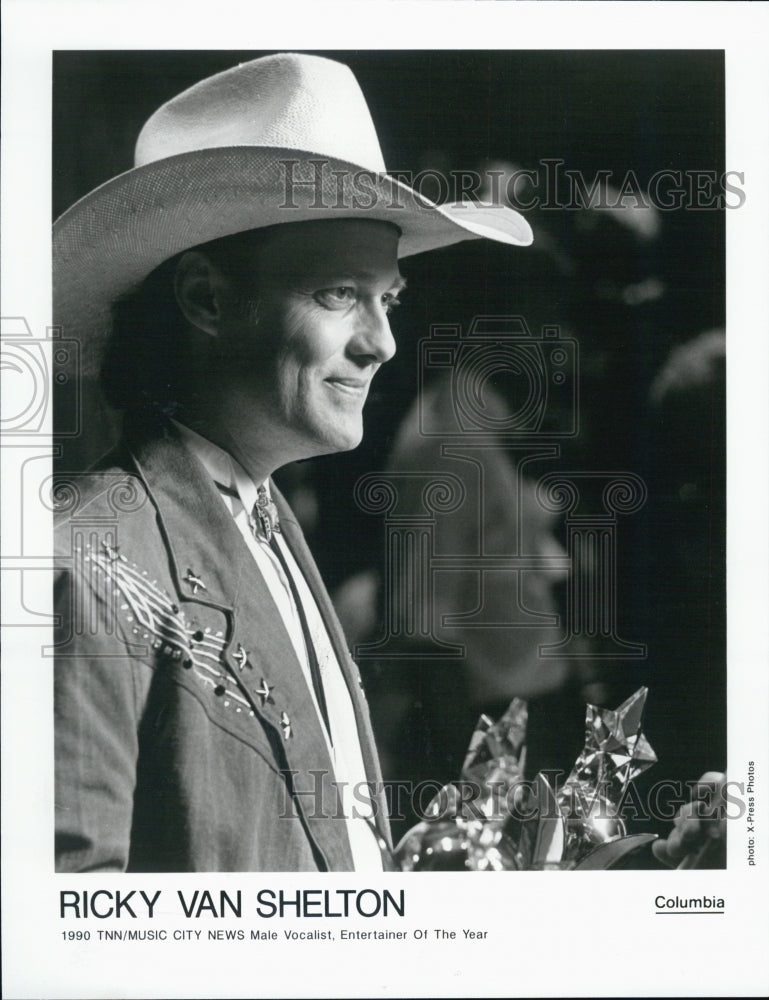 1990 Press Photo Country Music Star Ricky Van Shelton - Historic Images