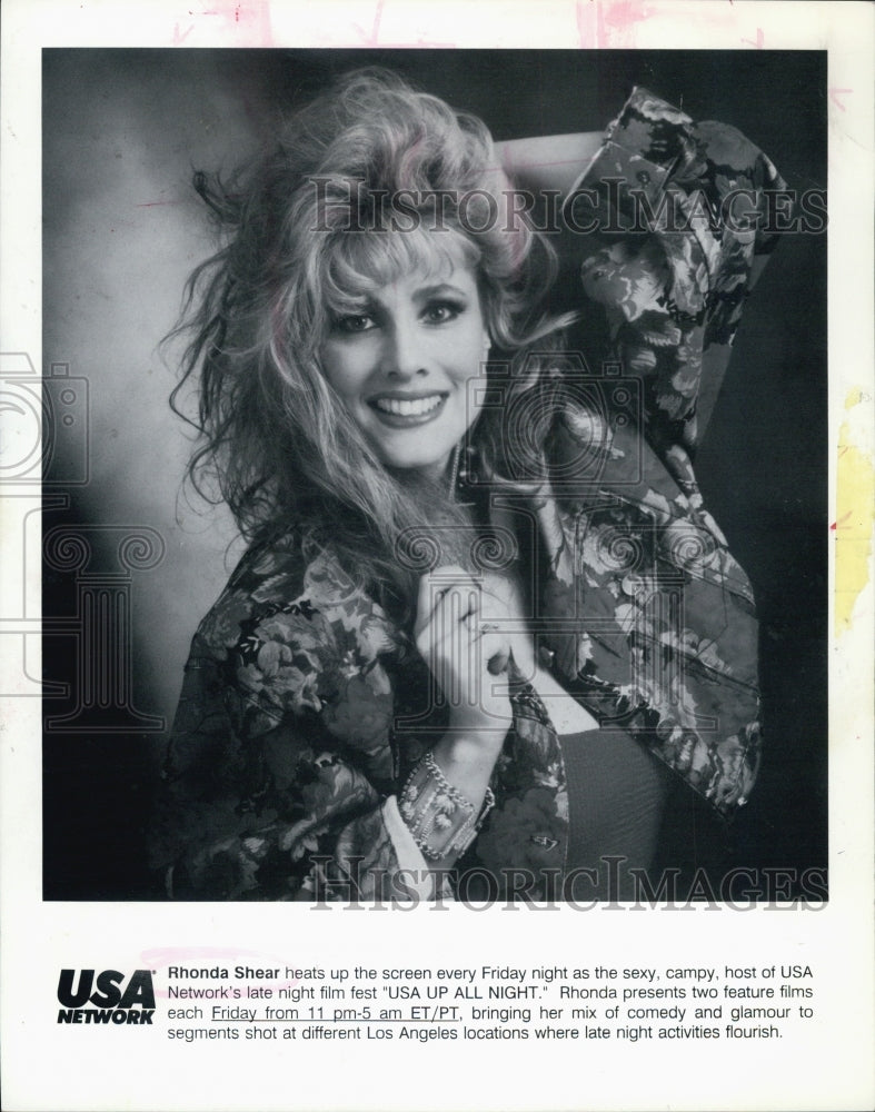 1994 Press Photo Television host Rhonda Shear on Usa - Historic Images