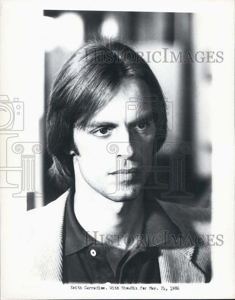 1986 Press Photo American Actor and Songwriter Keith Carradine - Historic Images