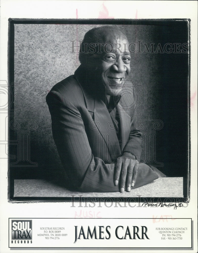 1996 Press Photo James Carr,Soultrax Records - Historic Images