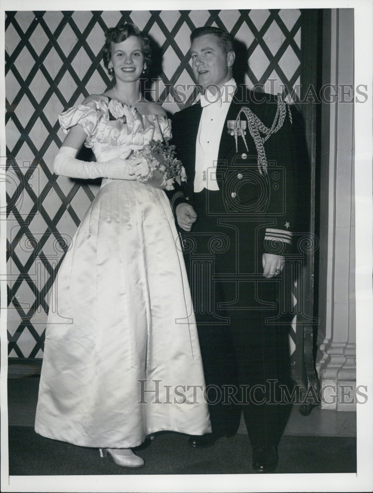 1955 Priscilla Norman and Lt. Comm. Stephen Lush - Historic Images