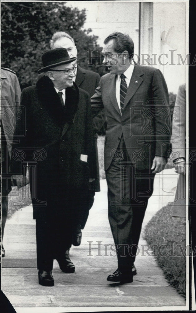 1973 Zalman Shazar and Richard Nixon - Historic Images