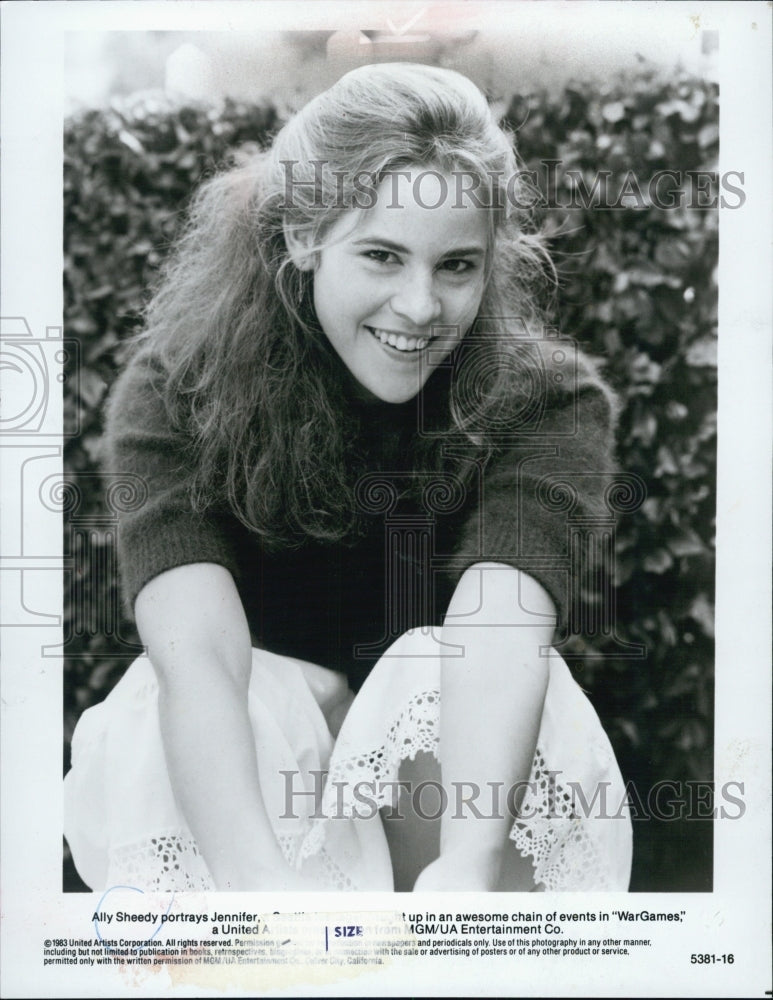 1983 Press Photo Ally Sheedy Portrays Jennifer In "WarGames" - Historic Images