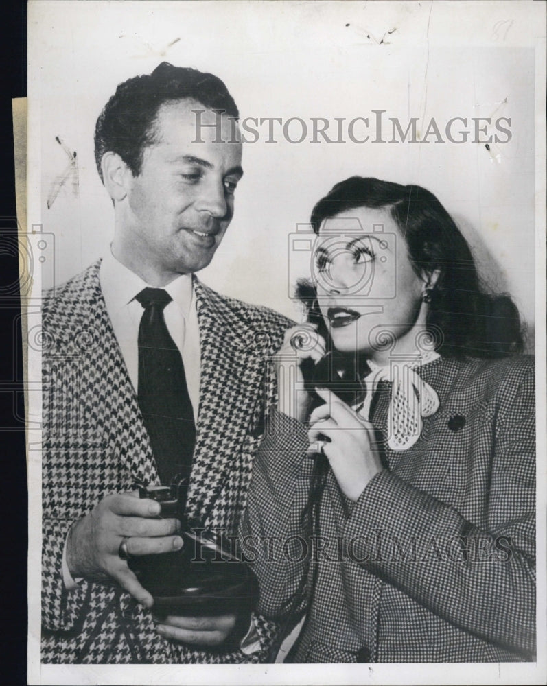 1947 Press Photo Actors Sheila Ryan Edward Norris plan to wed in Mexico - Historic Images