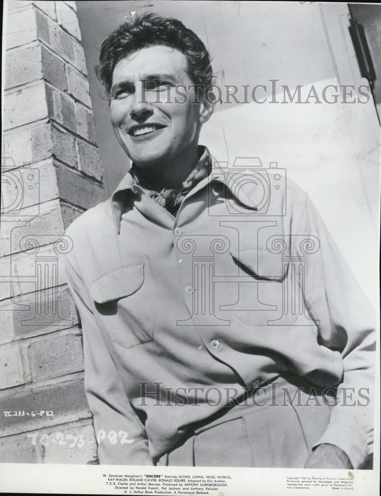 1952 Press Photo Actor Terence Morgan stars in &quot;Encore&quot; - Historic Images