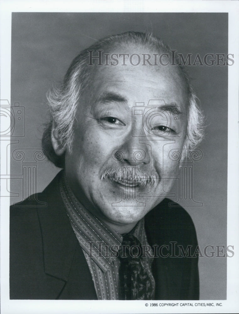 1986 Press Photo Pat Morita stars in "Ohara" - Historic Images