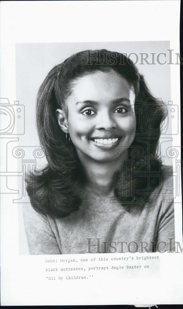 Press Photo Debbi Morgan stars in "All My Children" - Historic Images