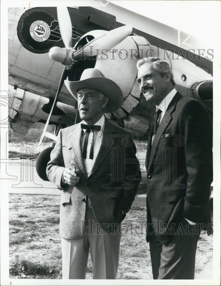 1986 Press Photo Harry Morgan and Hal Linden star in "Blacke's Magic" - Historic Images