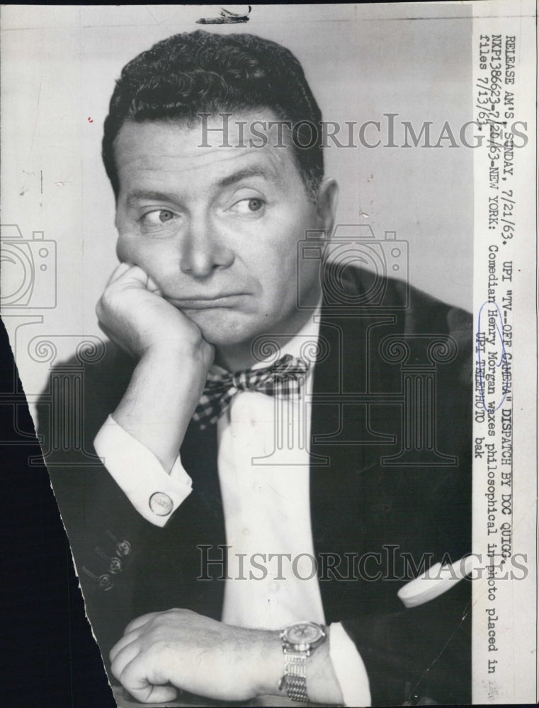1963 Comedian Henry Morgan - Historic Images