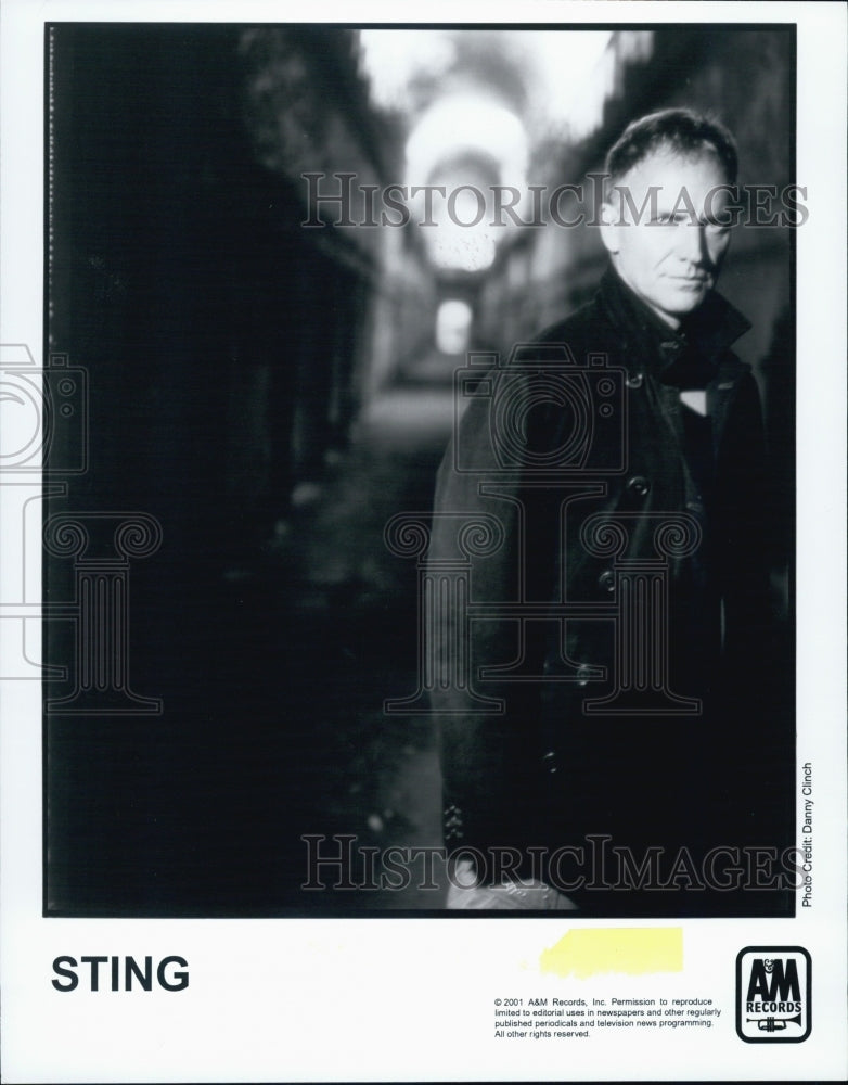 2001 Press Photo Sting on A & M Records - Historic Images