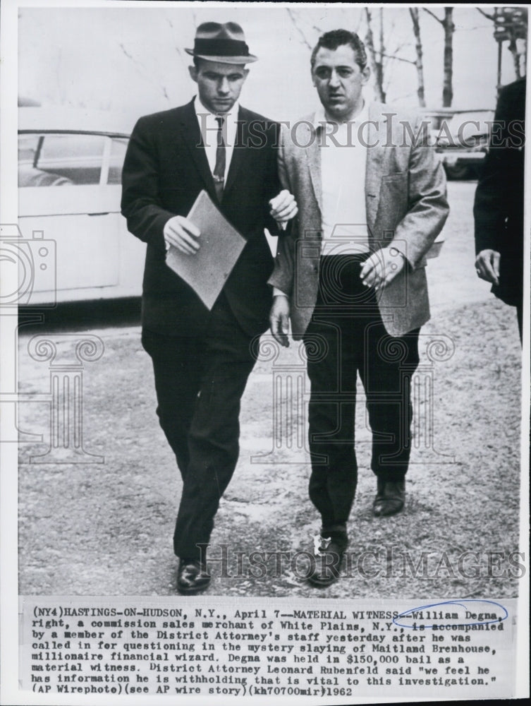 1962 Press Photo William Degna, commission sales merchant of White Plains - Historic Images