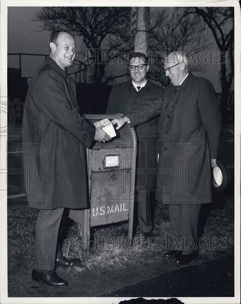 1965 Perry Bescom, A. Marsili, Postmaster Ephraim Martin - Historic Images