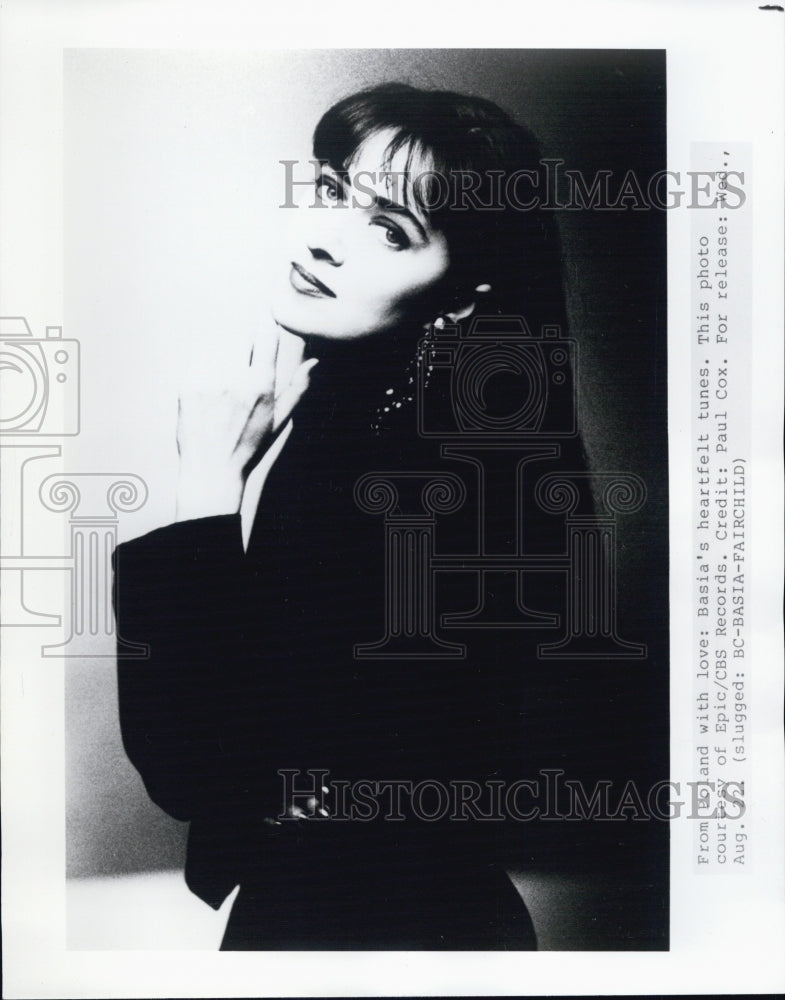 Press Photo Basia Polish Singer - Historic Images