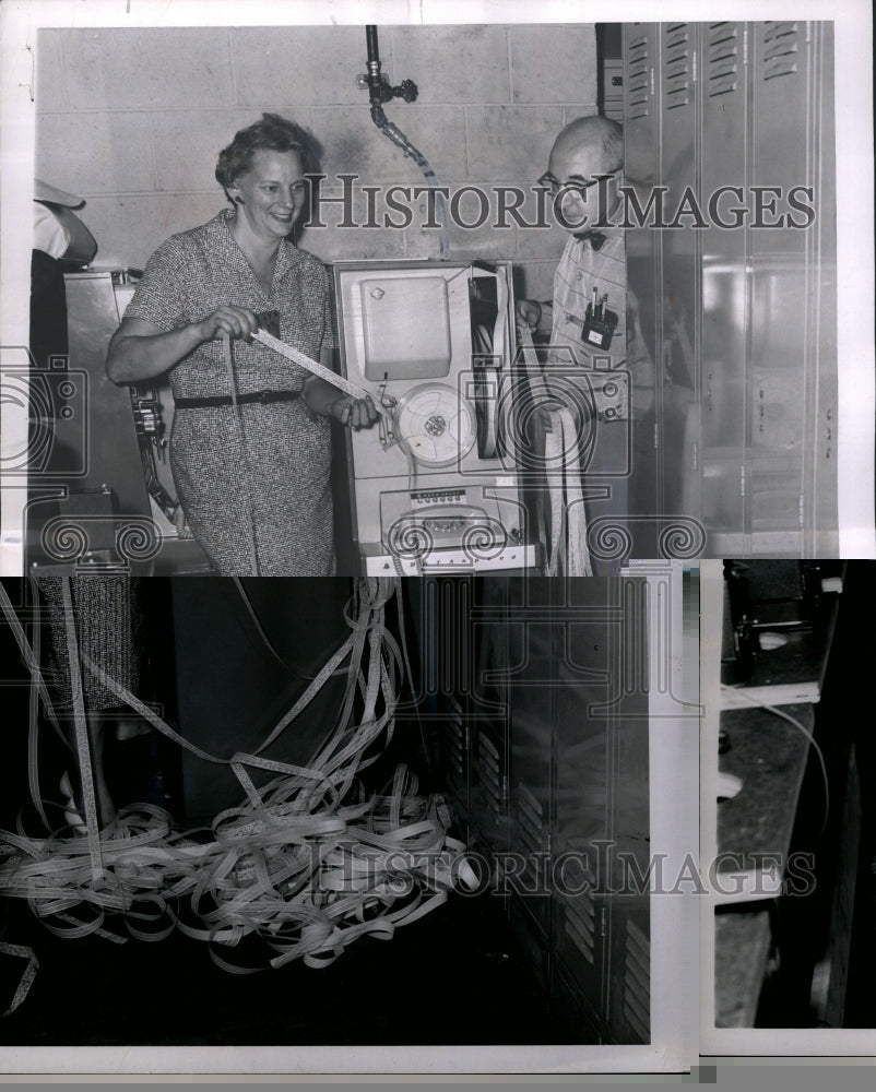 1962 Press Photo Features of New Ultra High-Speed Stock Ticker transmitter - Historic Images