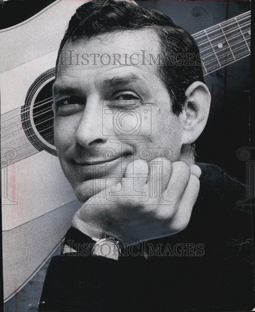 1967 Press Photo  Oscar Brand folk singer, songwriter, and author - Historic Images