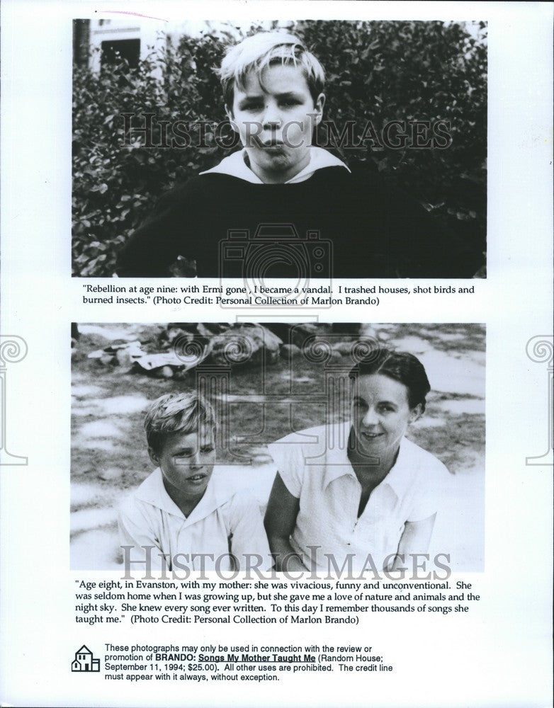 Press Photo "Age eight, in Evanston, with my Mother - Historic Images