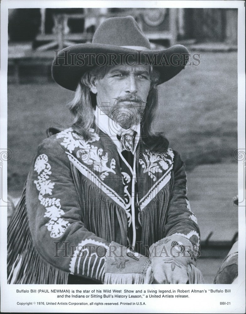 1976 Press Photo Paul Newman is the Star of His Wild West Show - Historic Images