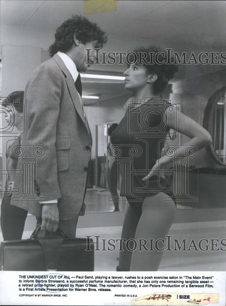 1982 Press Photo Paul Sand and Barbra Streleand, in &quot;The Main Event&quot; - Historic Images