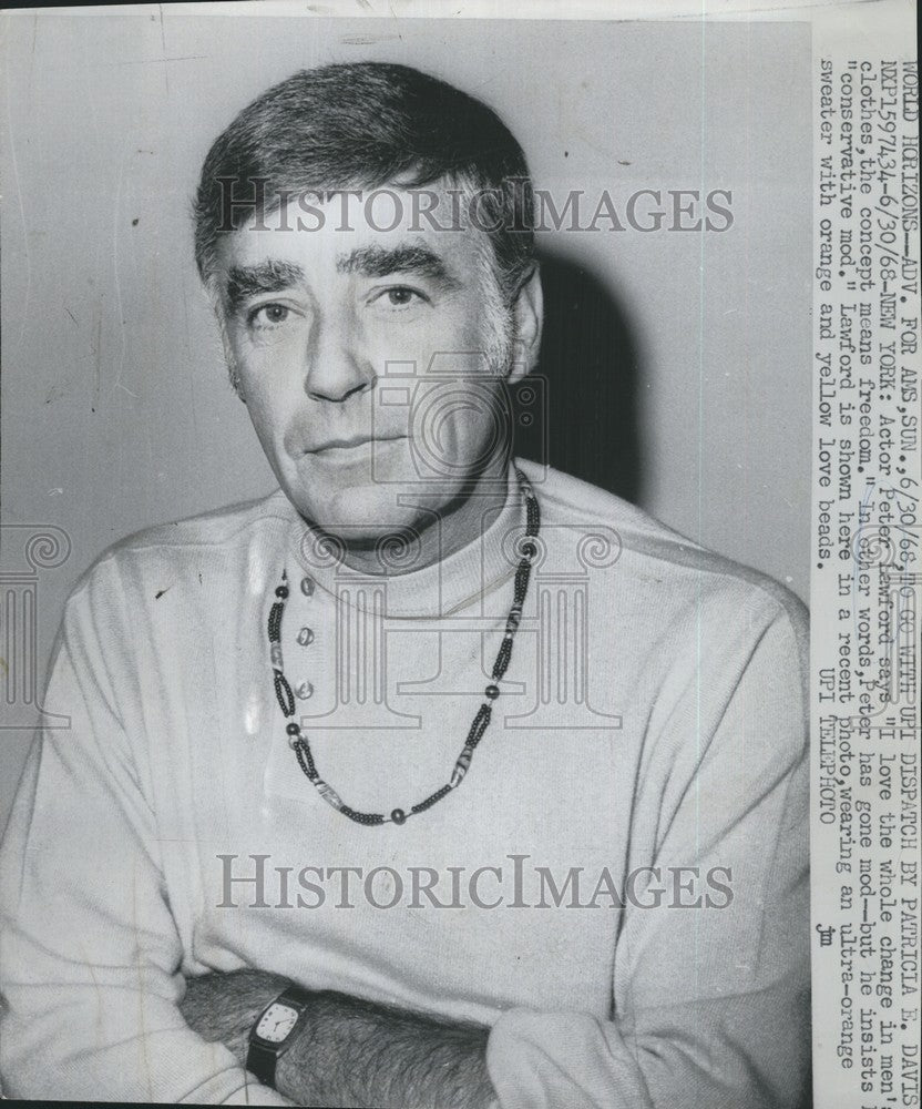 1971 Press Photo Actor Peter Lawford Says &quot;I Love the Whole Change in Men&#39; - Historic Images