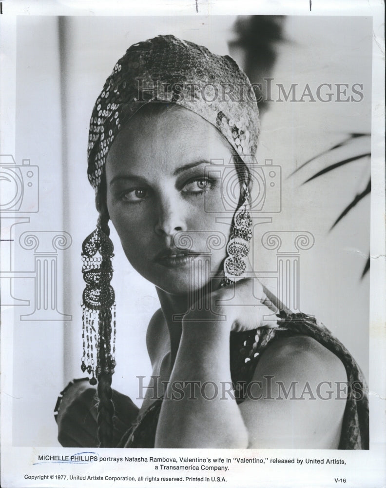 1977 Press Photo Michelle Phillips Portrays Natasha Rambova, Valntino&#39;s Wife - Historic Images