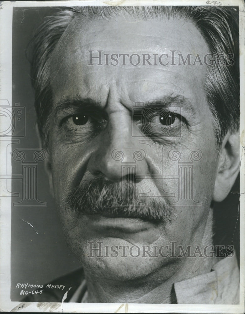 1955 Brilliant Actor Raymond Massey will be Seen in "Julius Coesar"-Historic Images