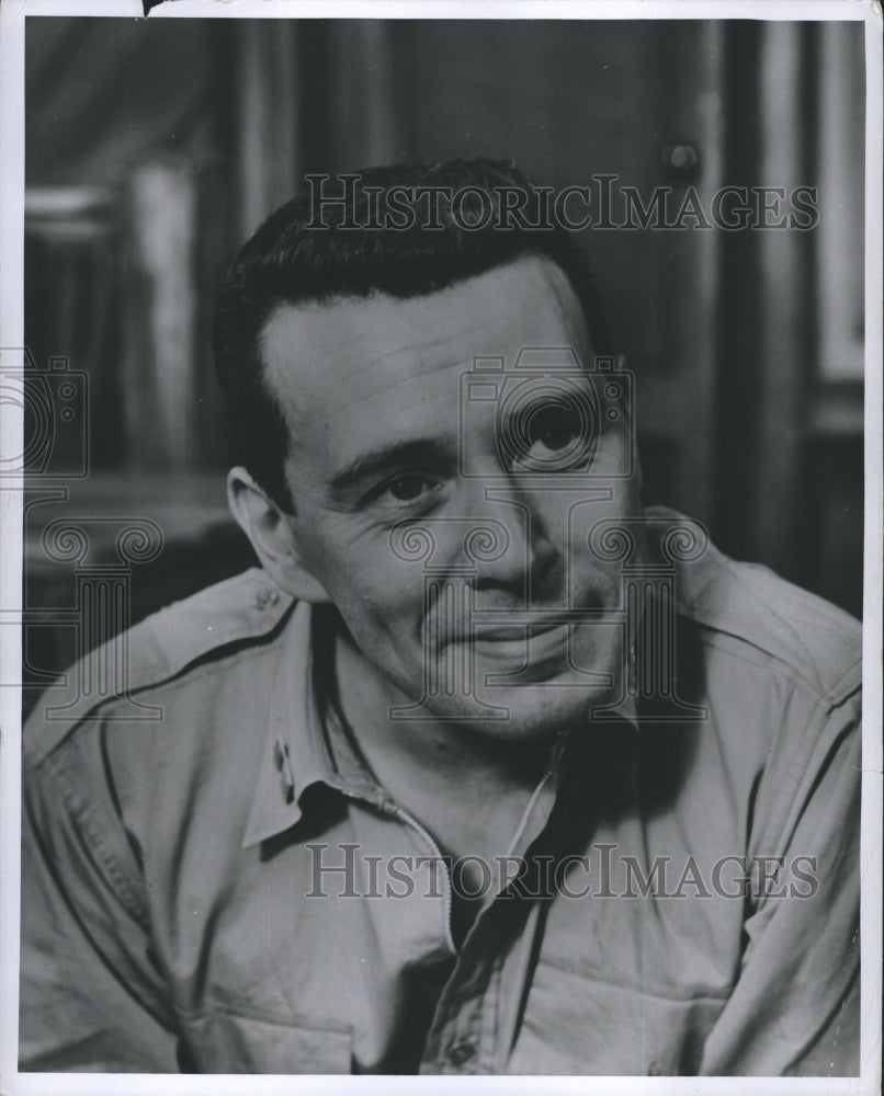 1956 Press Photo John Foraythe Plays the Role of a Man is Trapped "Star Stage" - Historic Images