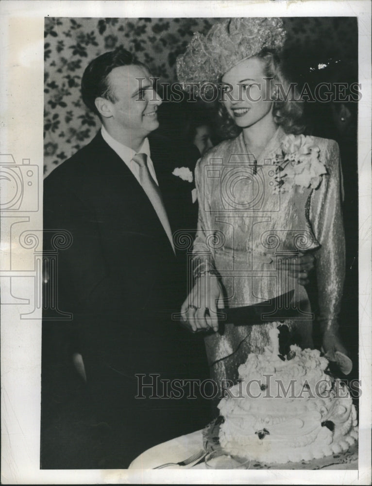 1946 Press Photo Jackie Coogan, "The Kid" of Silent Pictures, and His Bride - Historic Images