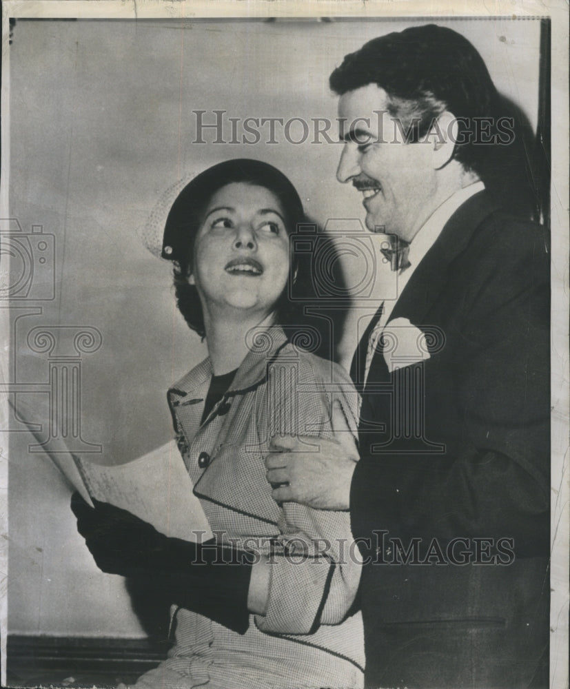1950 Press Photo Actress Diana Barrymore and Actor Robert W. Wilcox - RSH02091 - Historic Images