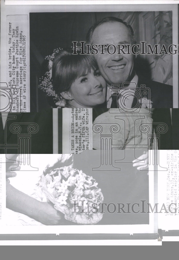 1965 Press Photo Actor Henry Fonde and His bride The Former Shirlee Adams - Historic Images