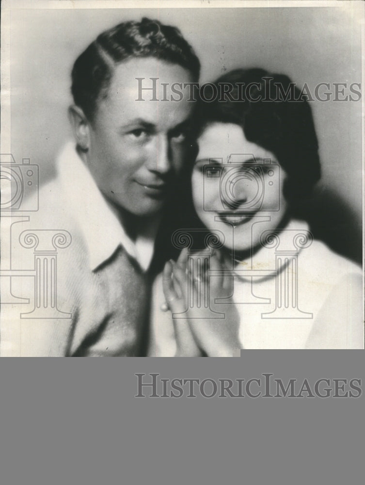 Press Photo Lina Basquette. Widow of Sam Warner, and Peverell Morley - Historic Images