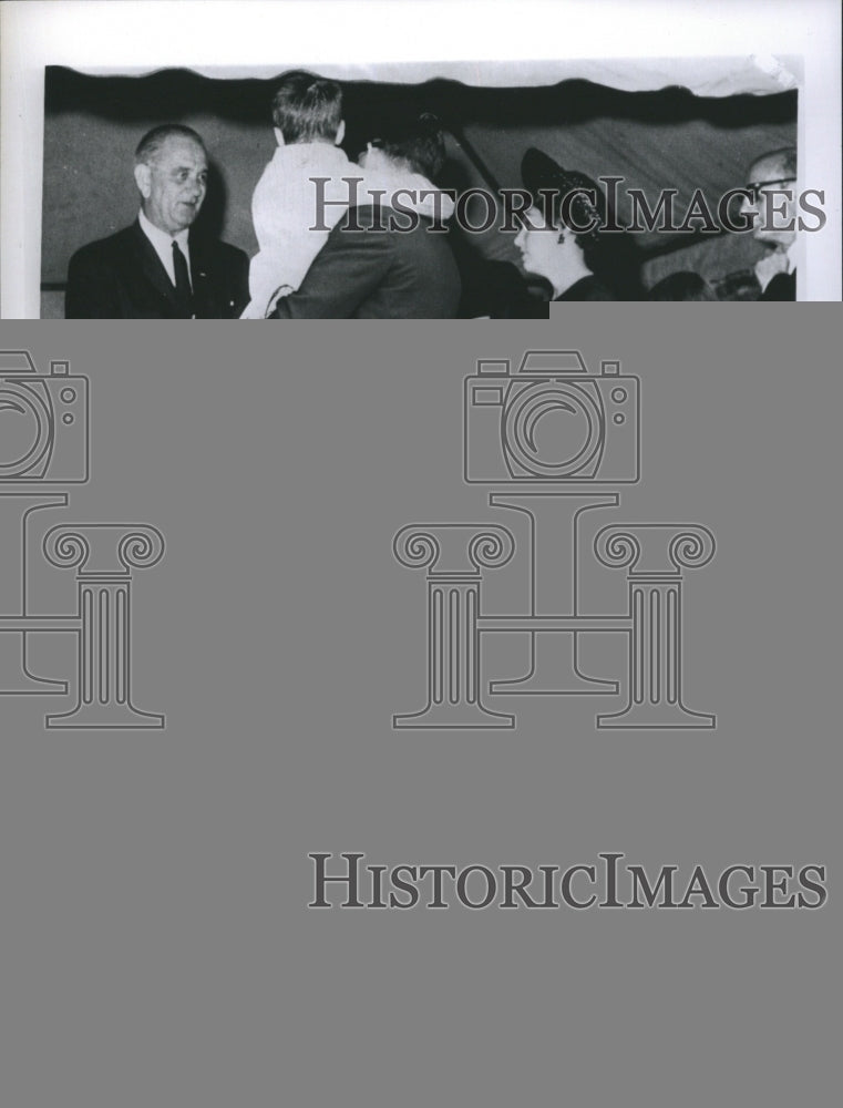 1965 Press Photo President Lynden B. Johnson Here to Attend Funeral Services - Historic Images