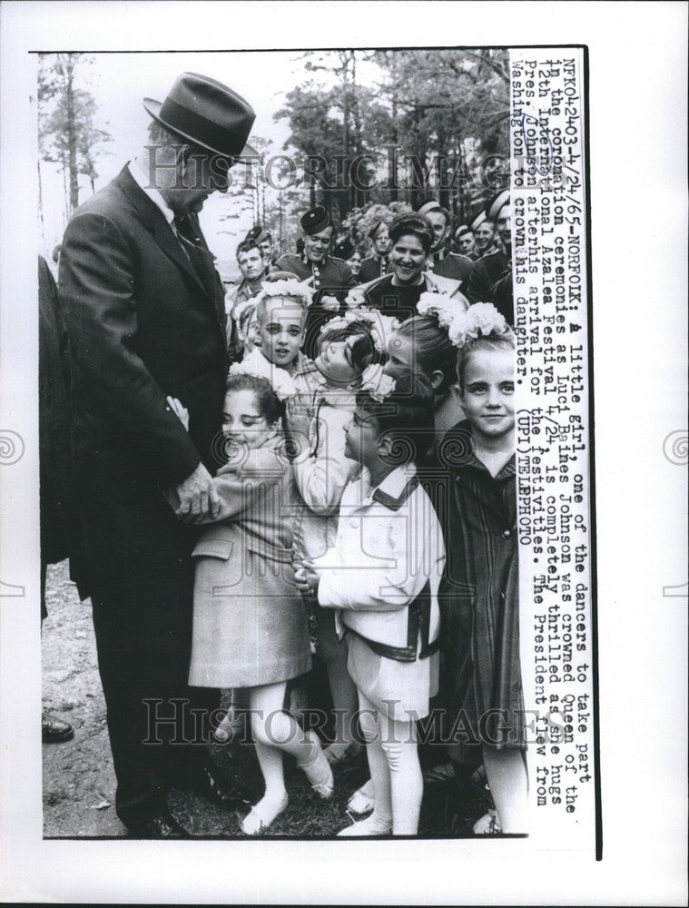 1965 Press Photo Little Girl One of the Dancers to Take Part in the Coronation - Historic Images