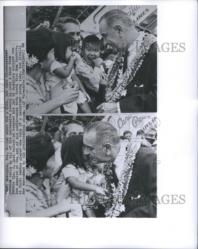 1966 Press Photo President Johnson Calls Up all Of Persuesive Powers - Historic Images