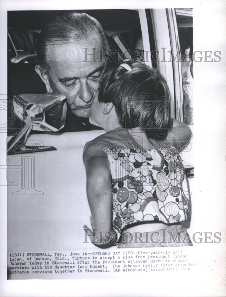 1960 Press Photo Five-Year-Old Hail Lujan, of Denver Colo. - Historic Images