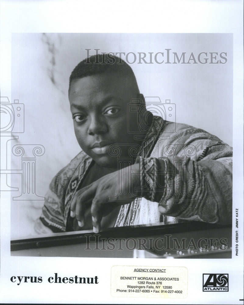 1995 Press Photo Cyrus Chestnut American jazz pianist, songwriter - Historic Images