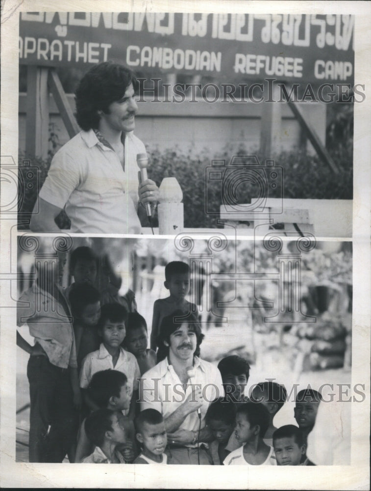 1979 Press Photo Geraldo Rivera Cambodian Refugees news reporter - RSH04789 - Historic Images