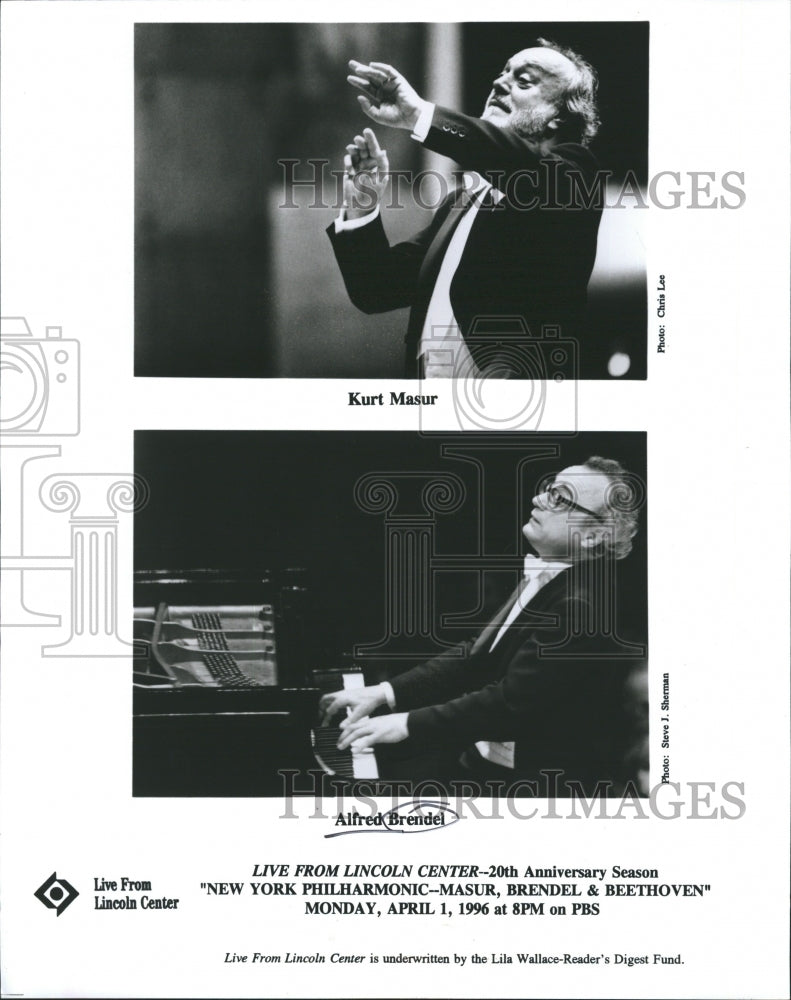 1996 Conductor Kurt Masur and Pianist Alfred Brendel on PBS TV - Historic Images