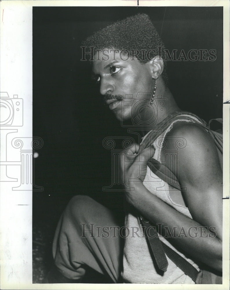 1984 Press Photo Bari A Dancer With The Darling Blackburn African Dance Troupe - Historic Images