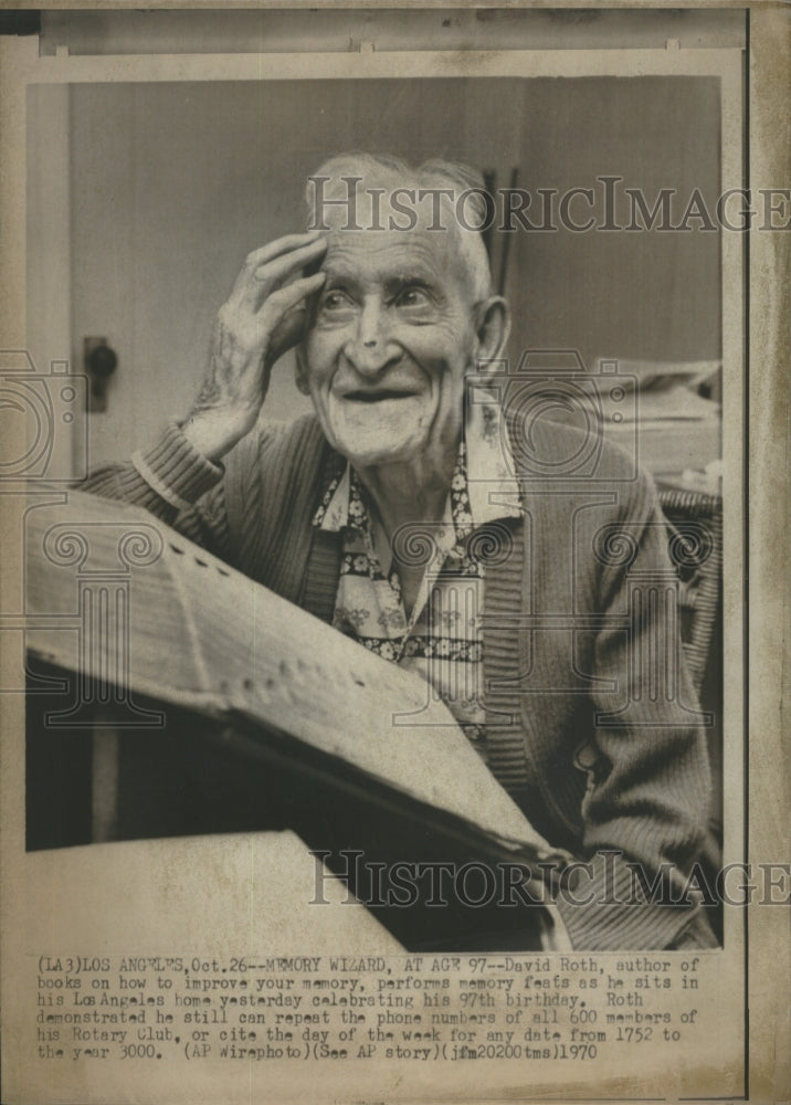 1970 Author David Roth - Historic Images