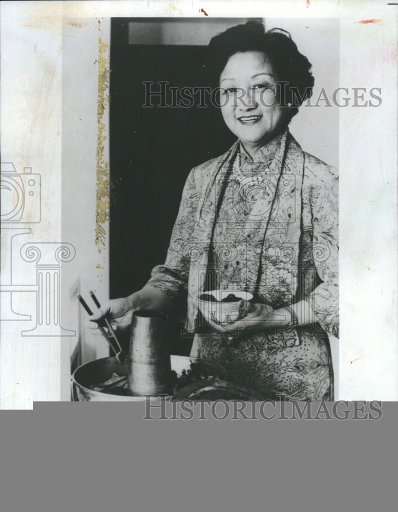 1986 Press Photo Florence Lin In China Will Teach Foriegners How To Cook COPY - Historic Images