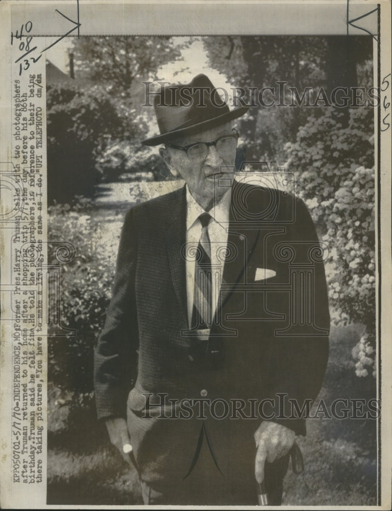 1971 Press Photo Harry Truman President - RSH04979 - Historic Images