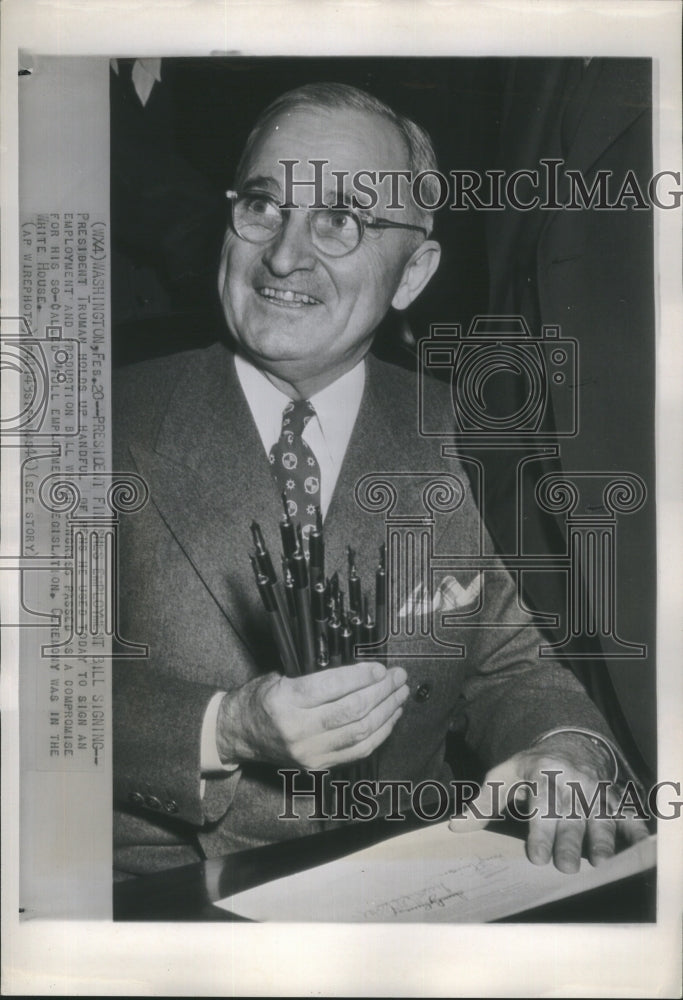 1946 Press Photo  President Harry Truman - Historic Images